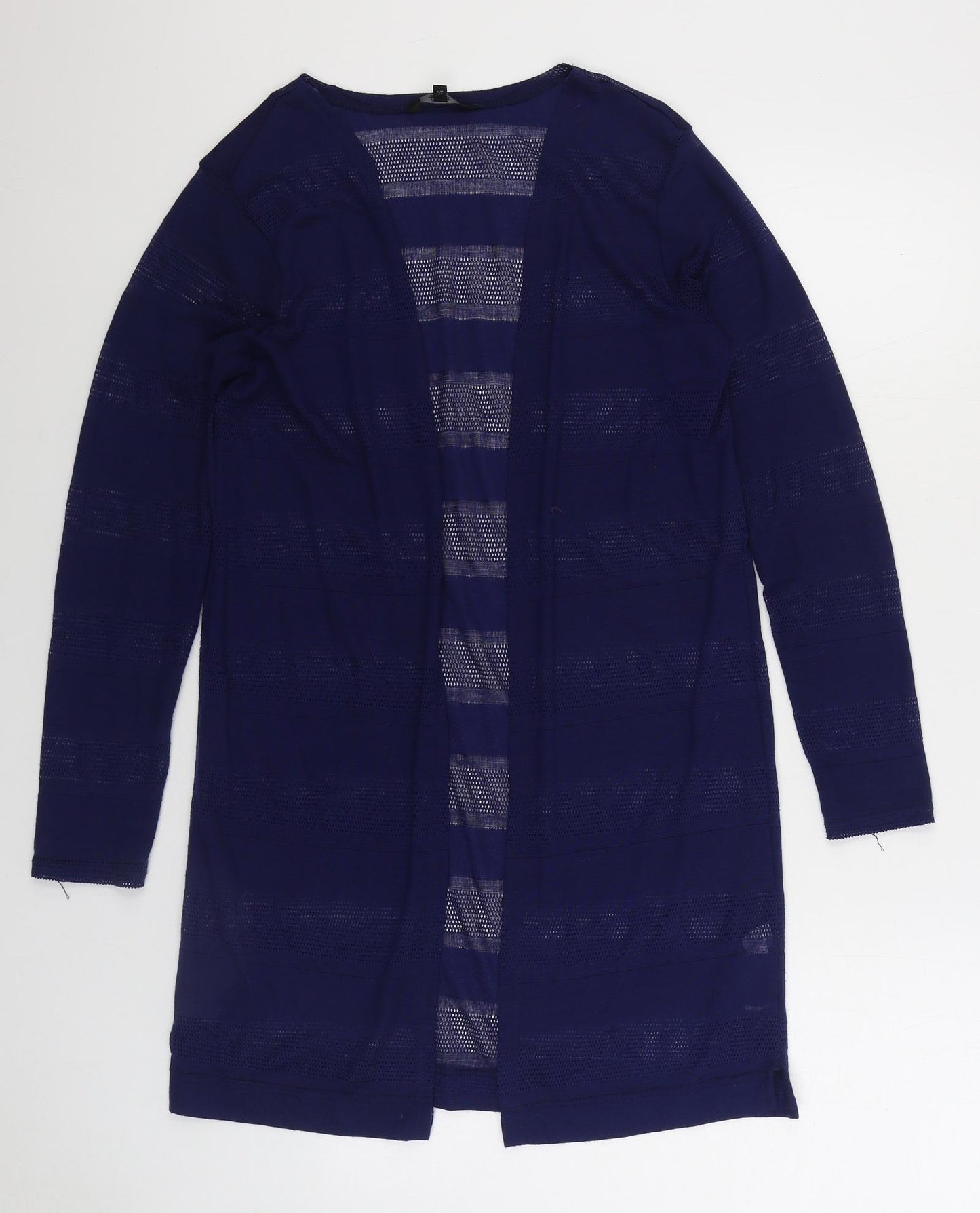 NEXT Womens Blue V-Neck Polyester Cardigan Jumper Size 12
