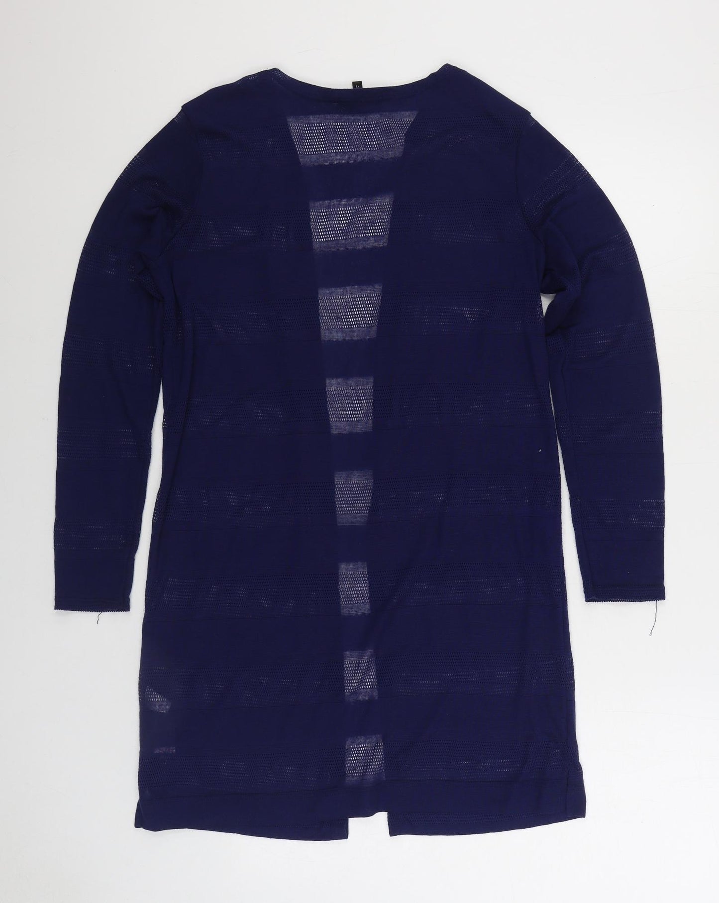 NEXT Womens Blue V-Neck Polyester Cardigan Jumper Size 12