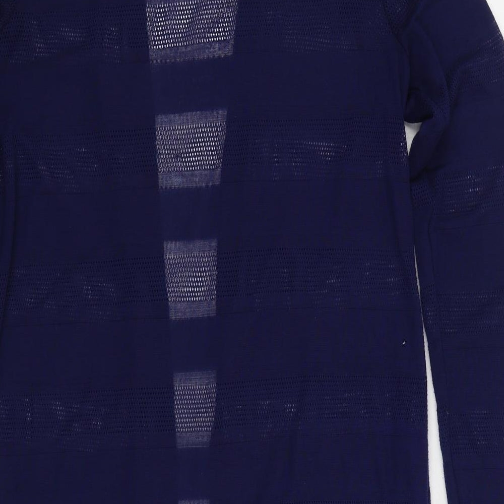 NEXT Womens Blue V-Neck Polyester Cardigan Jumper Size 12
