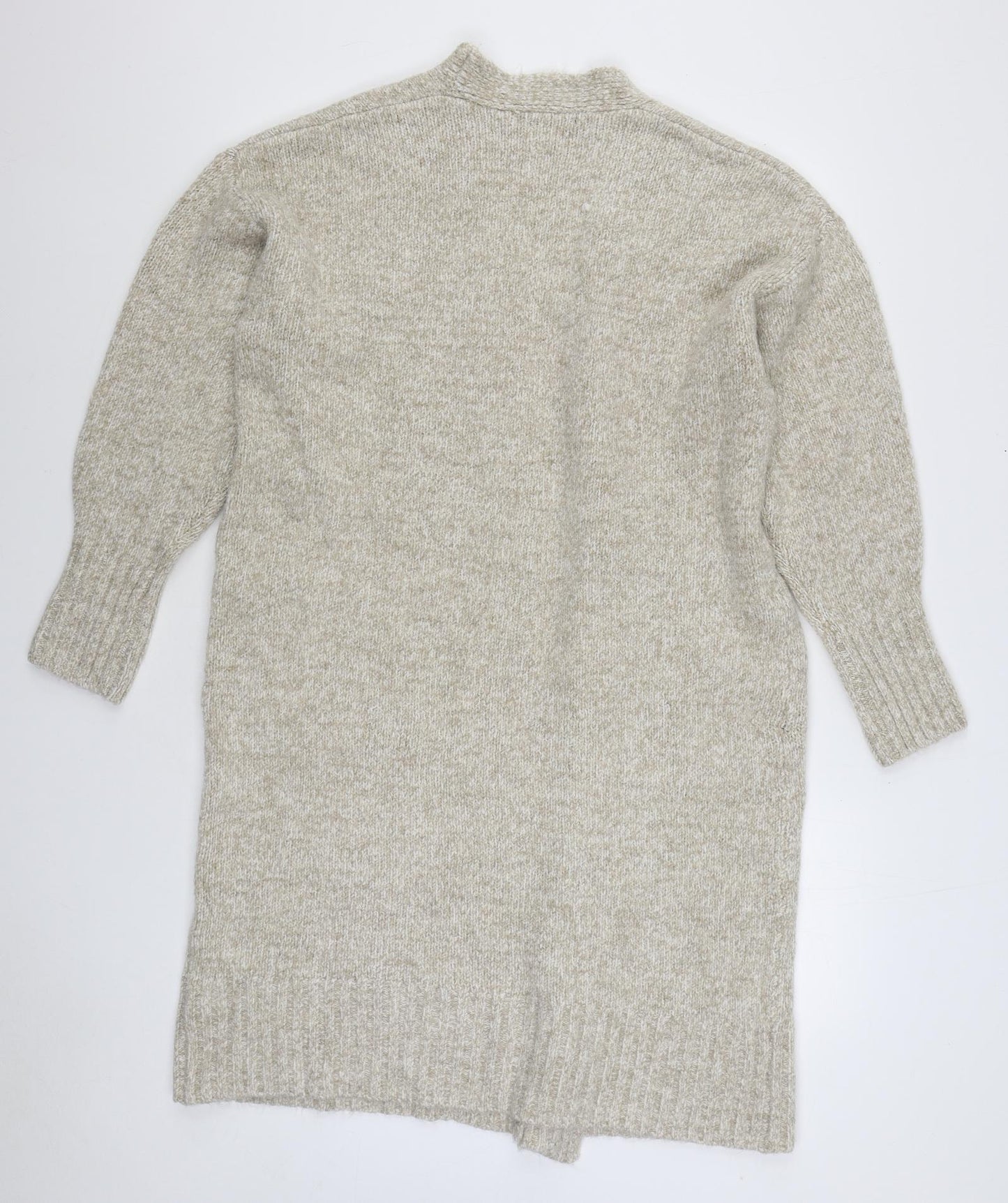 Very Womens Beige V-Neck Polyester Cardigan Jumper Size M