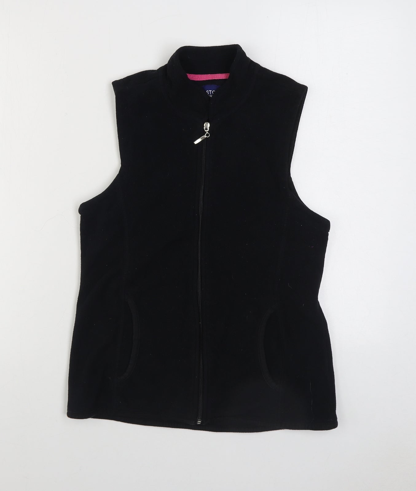 Store Twenty One Womens Black Gilet Jacket Size 12 Zip