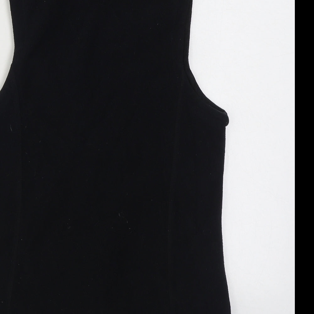 Store Twenty One Womens Black Gilet Jacket Size 12 Zip