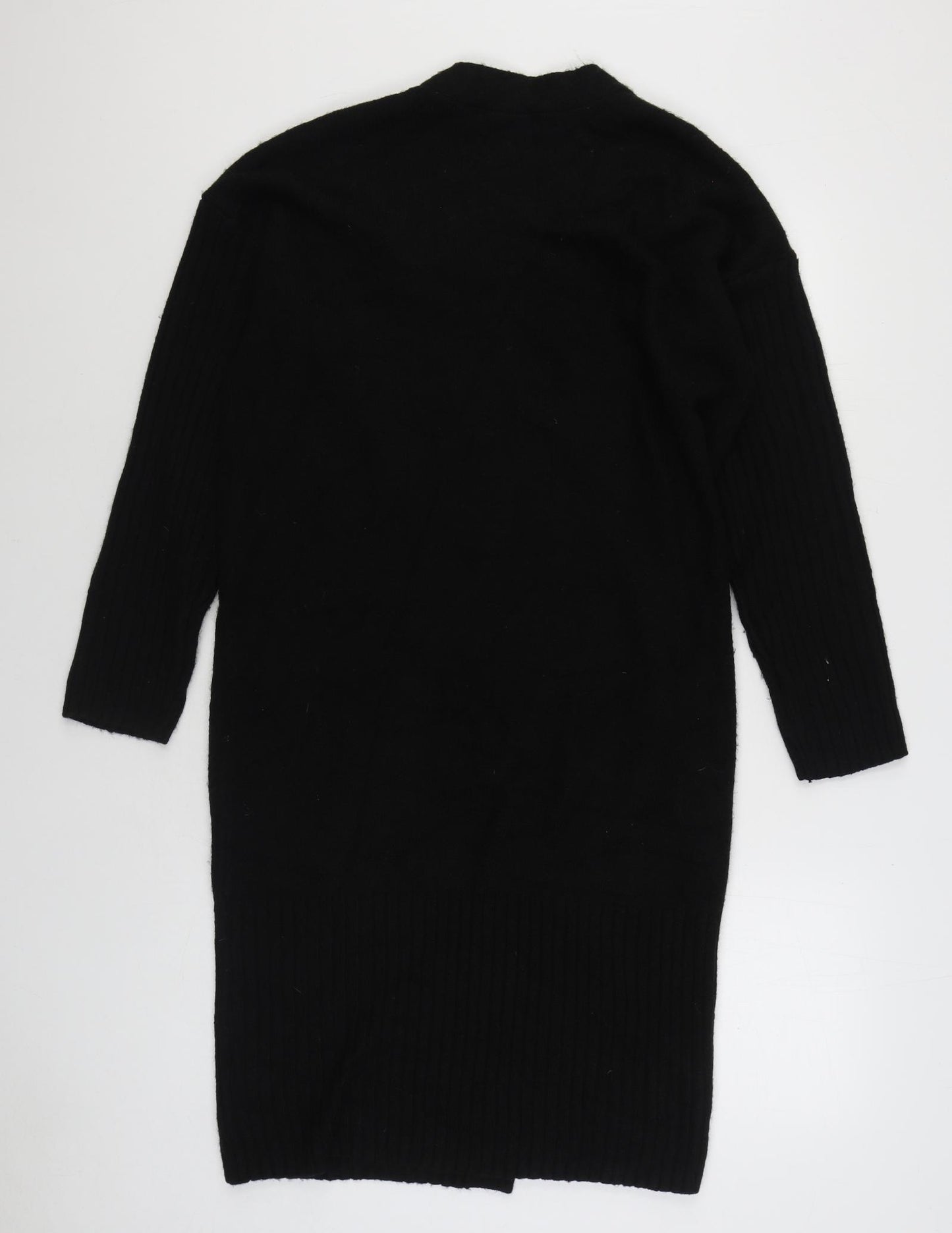 George Womens Black V-Neck Acrylic Cardigan Jumper Size M