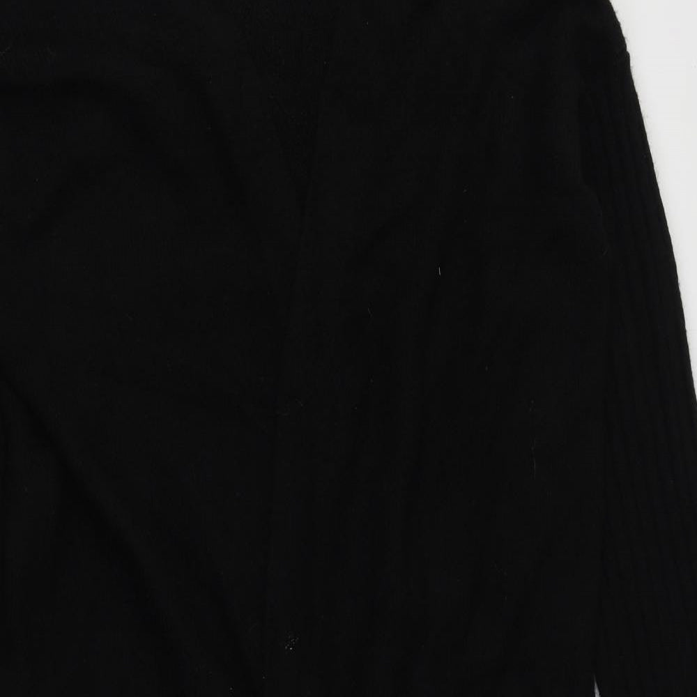George Womens Black V-Neck Acrylic Cardigan Jumper Size M
