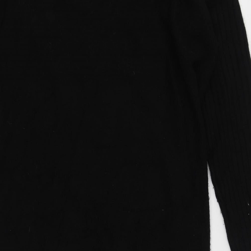 George Womens Black V-Neck Acrylic Cardigan Jumper Size M