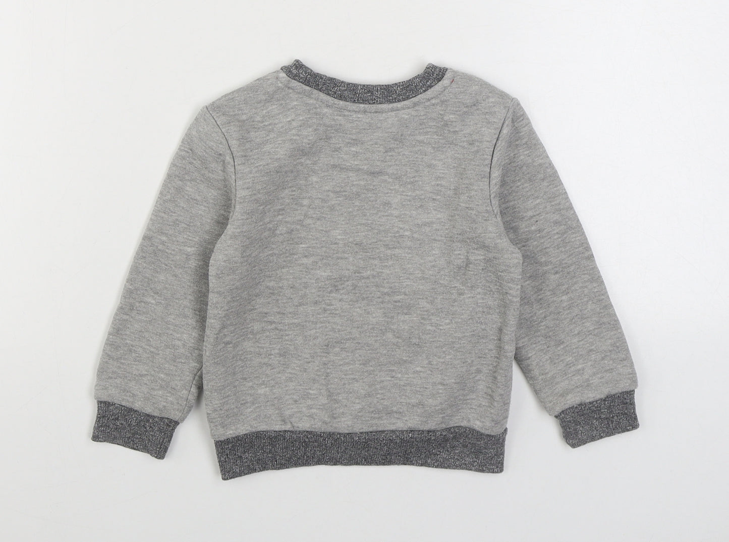 Primark Baby Grey Cotton Pullover Jumper Size 18-24 Months Pullover - Christmas Polar Bear