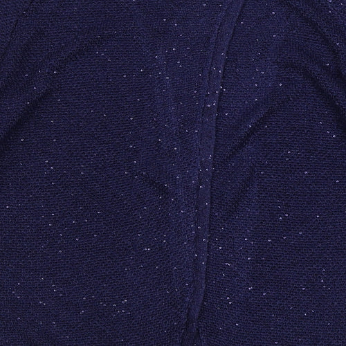 Monsoon Womens Blue Boat Neck Polyester Pullover Jumper Size S