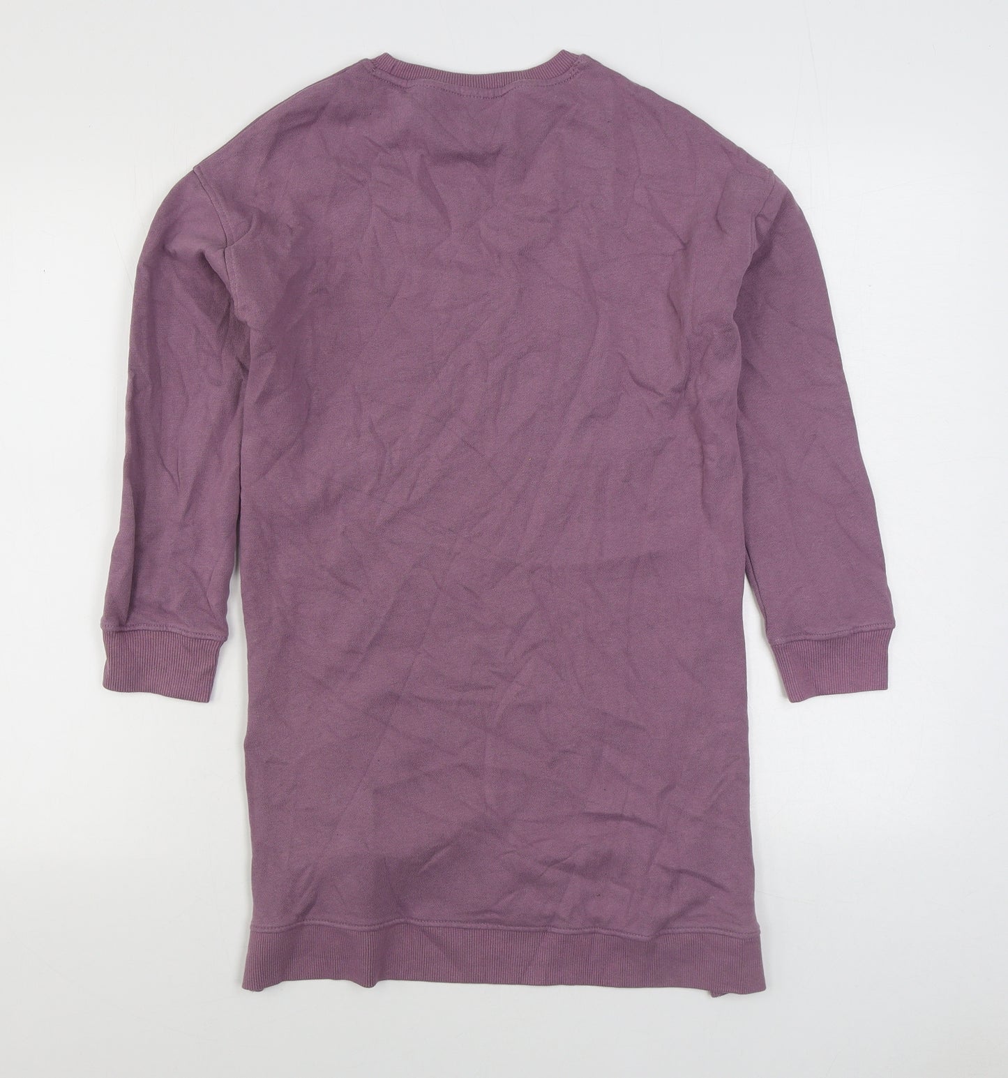 NEXT Girls Purple Cotton Pullover Sweatshirt Size 12 Years Pullover - Rainbow