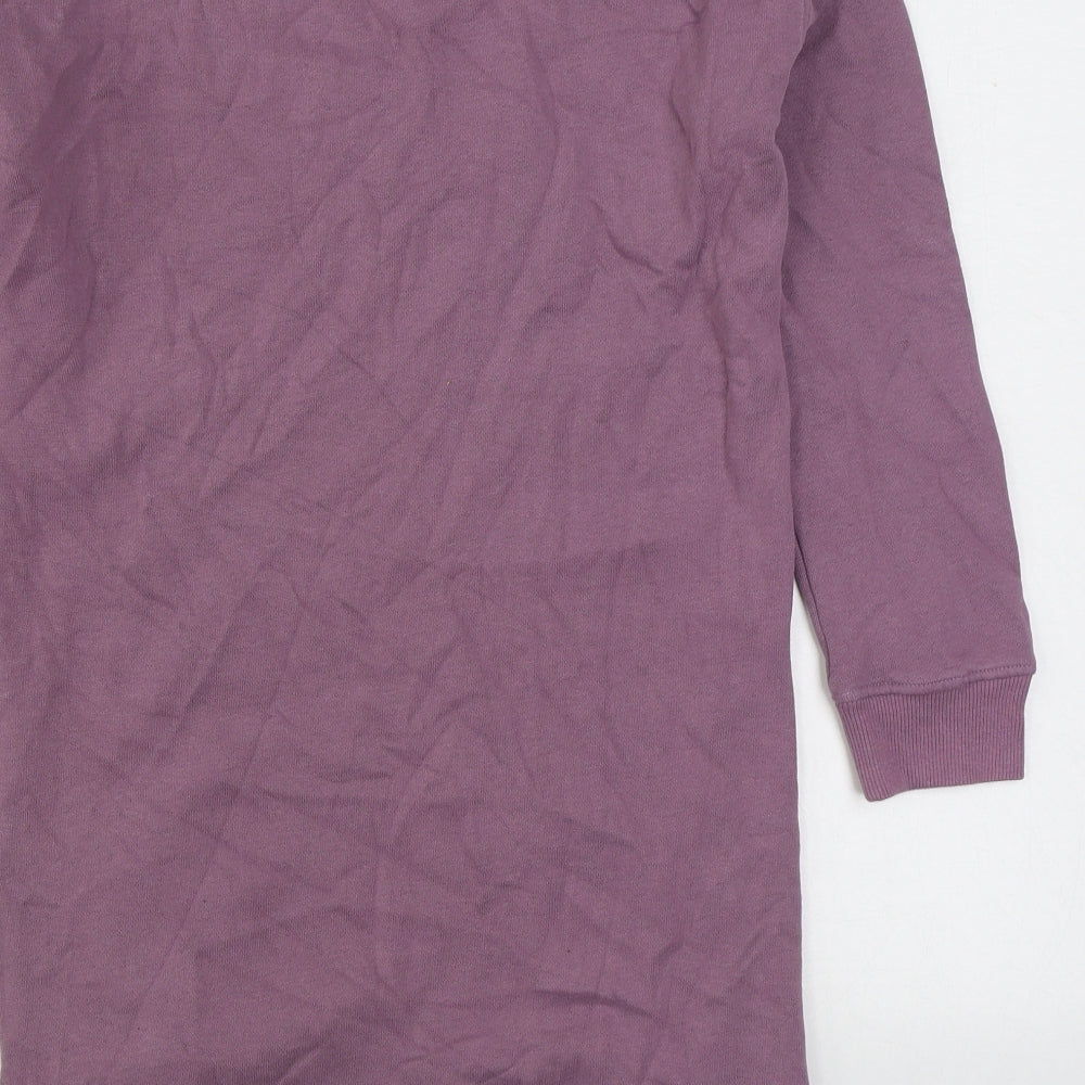 NEXT Girls Purple Cotton Pullover Sweatshirt Size 12 Years Pullover - Rainbow