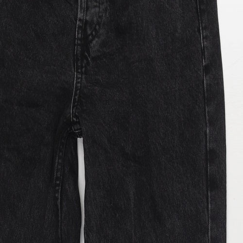 ASOS Womens Black Cotton Straight Jeans Size 28 in L29 in Regular Zip