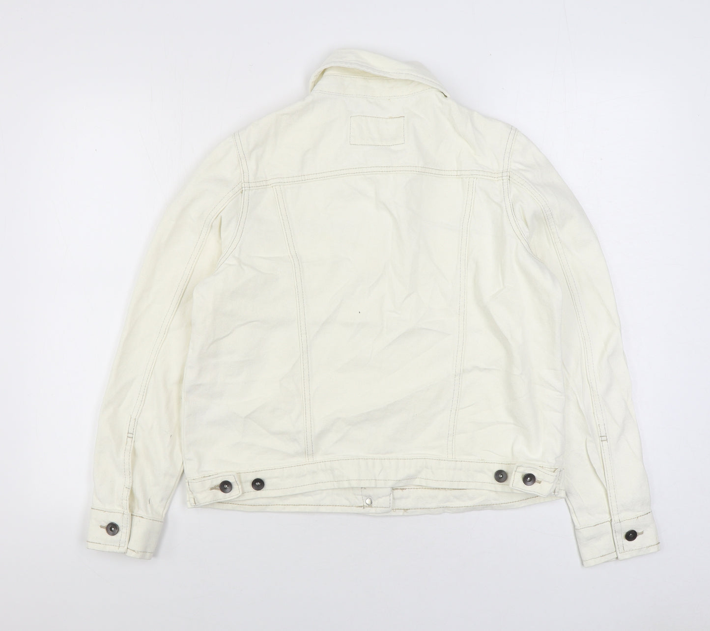 Marks and Spencer Womens White Jacket Size 12 Button