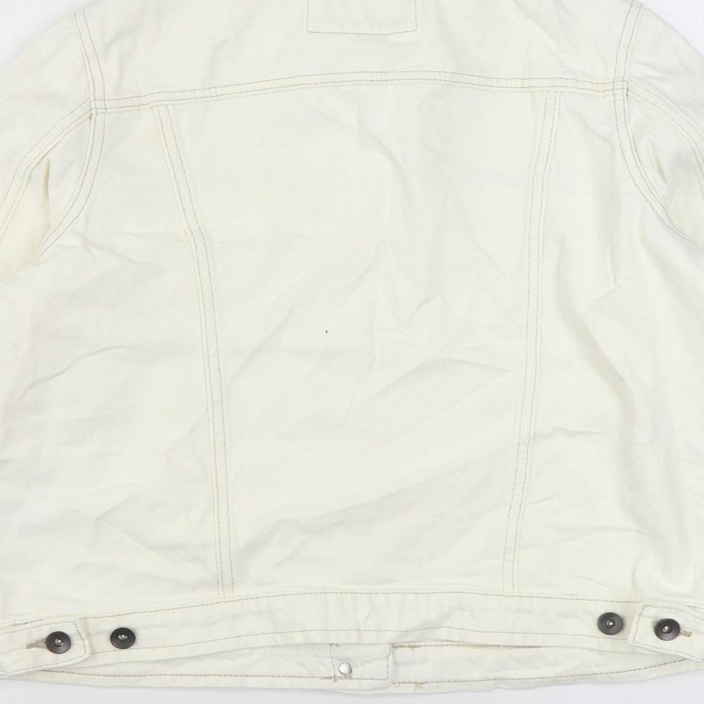 Marks and Spencer Womens White Jacket Size 12 Button