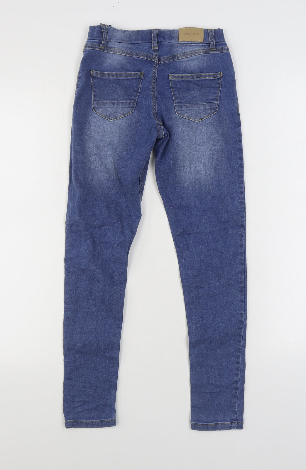 Mayoral Boys Blue Cotton Skinny Jeans Size 9 Years Regular Pullover