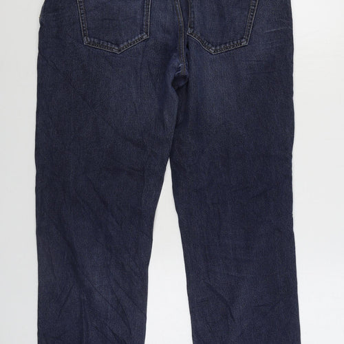NEXT Mens Blue Cotton Straight Jeans Size 36 in L31 in Regular Zip