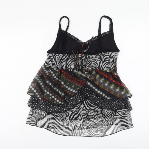 Per Una Womens Multicoloured Geometric Polyester Camisole Tank Size 12 V-Neck