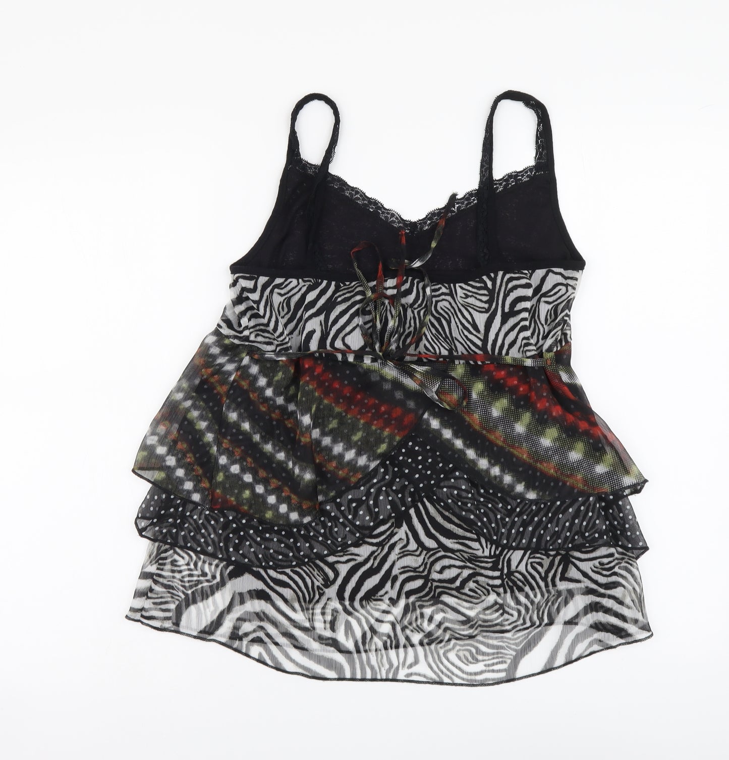 Per Una Womens Multicoloured Geometric Polyester Camisole Tank Size 12 V-Neck