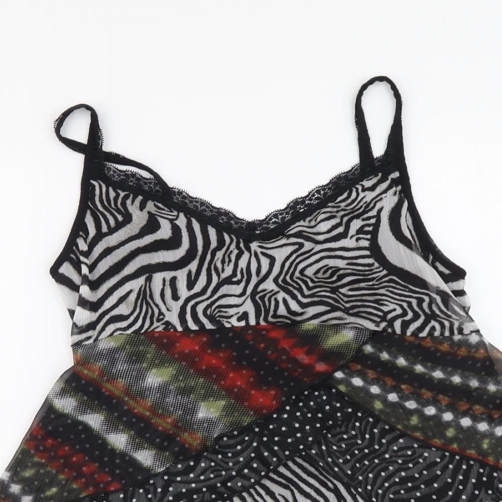 Per Una Womens Multicoloured Geometric Polyester Camisole Tank Size 12 V-Neck