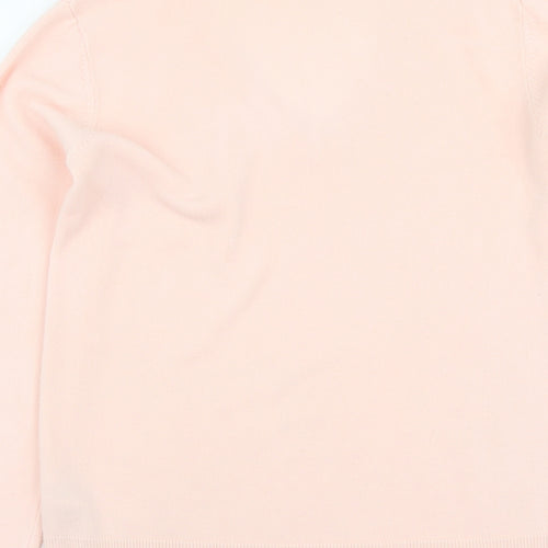 Atmosphere Womens Pink V-Neck Acrylic Henley Jumper Size 12