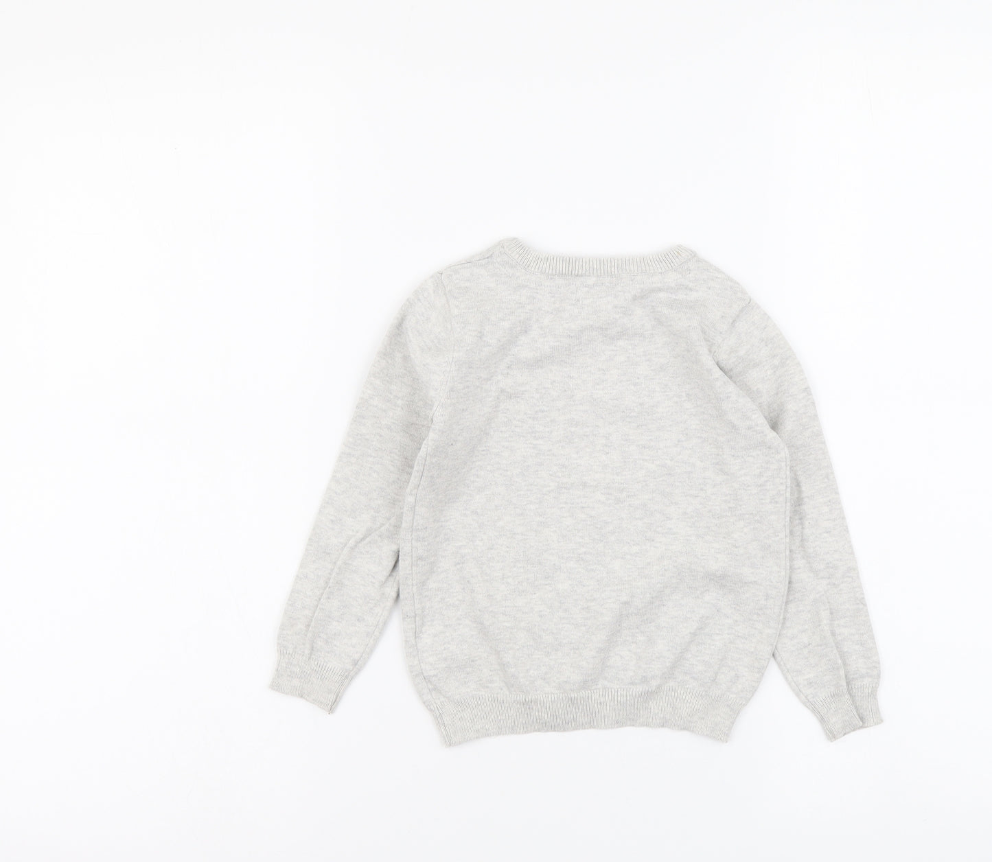 Primark Girls Grey Round Neck Cotton Pullover Jumper Size 4-5 Years Pullover - Unicorn