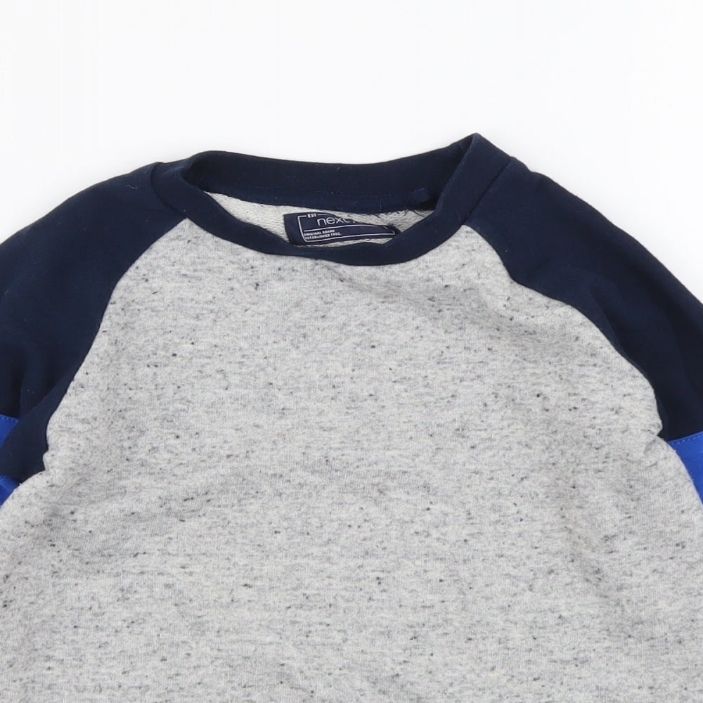 NEXT Boys Grey Cotton Pullover Sweatshirt Size 4 Years Pullover
