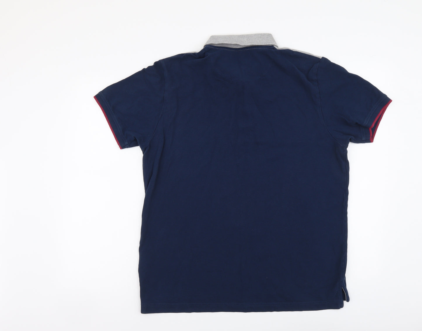 Pierre Cardin Mens Multicoloured Colourblock Cotton Polo Size L Collared Pullover