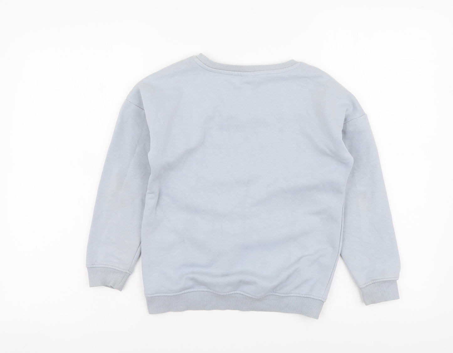 TU Girls Blue Cotton Pullover Sweatshirt Size 9 Years Pullover - Butterfly