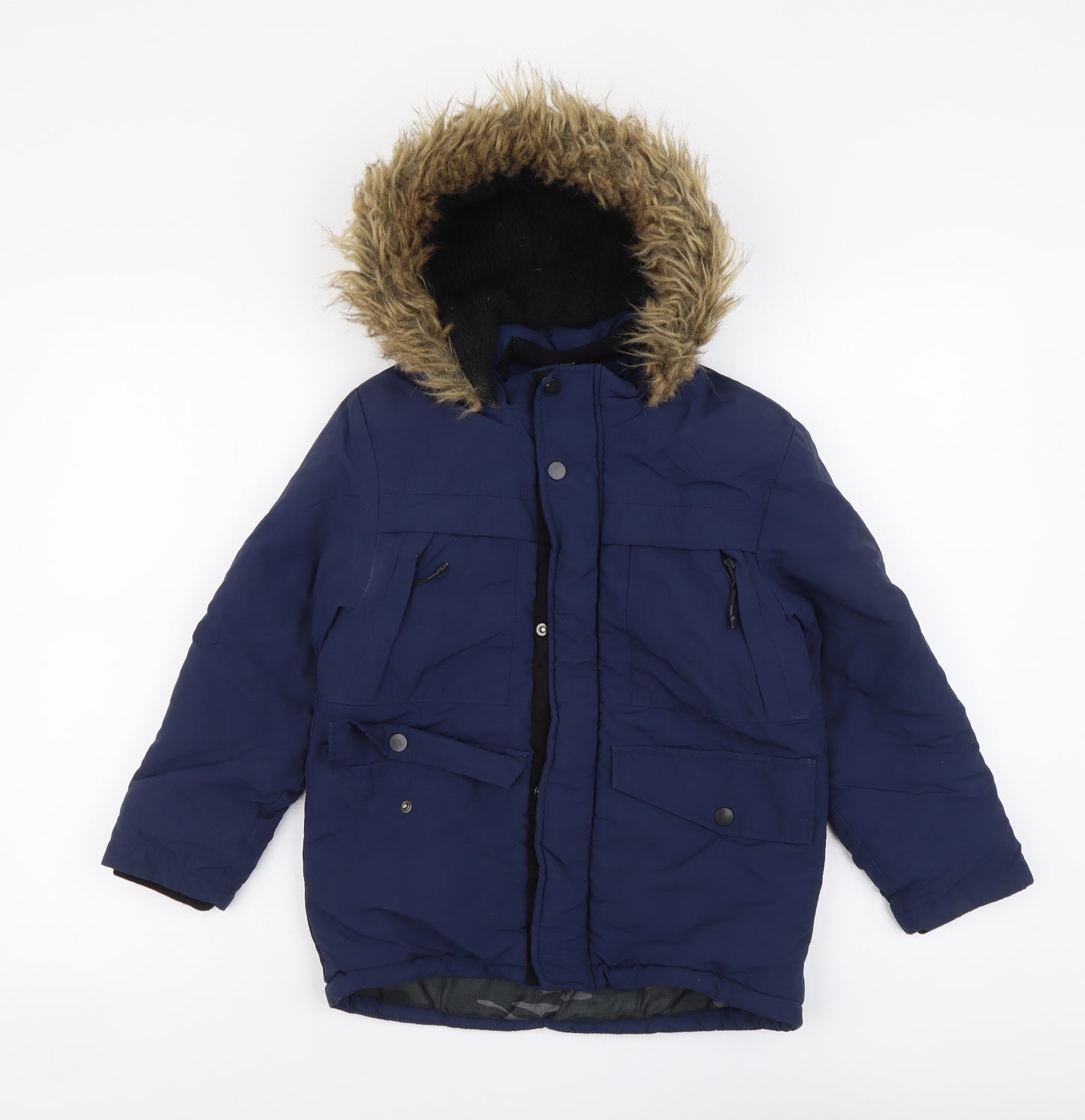 George Boys Blue Jacket Coat Size 7-8 Years Zip