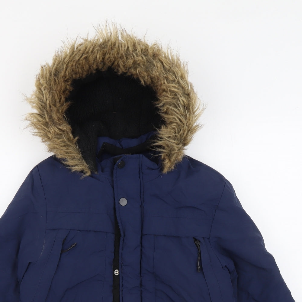 George Boys Blue Jacket Coat Size 7-8 Years Zip