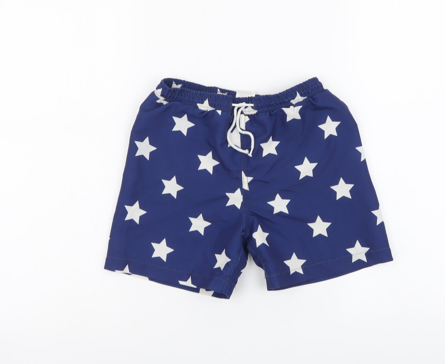 Hello Summer Boys Blue Geometric Polyester Biker Shorts Size 7-8 Years Regular Drawstring - Swimming shorts. Stars