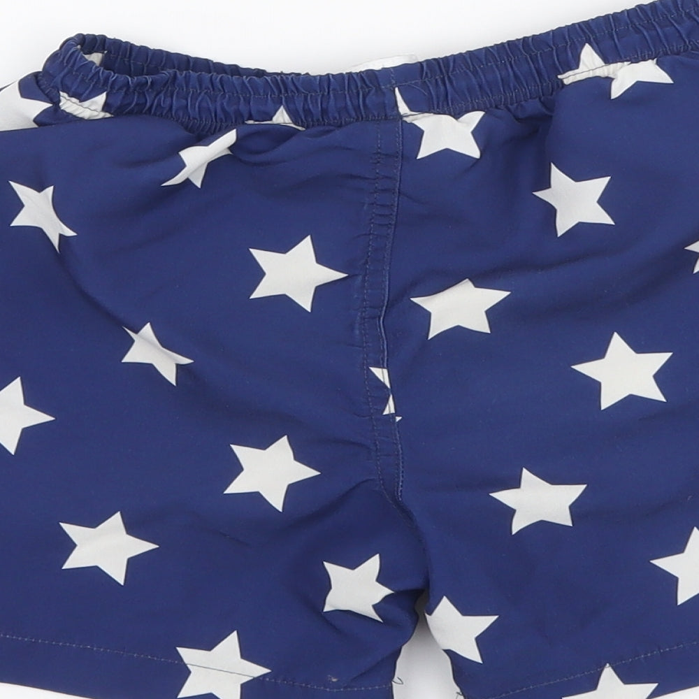 Hello Summer Boys Blue Geometric Polyester Biker Shorts Size 7-8 Years Regular Drawstring - Swimming shorts. Stars