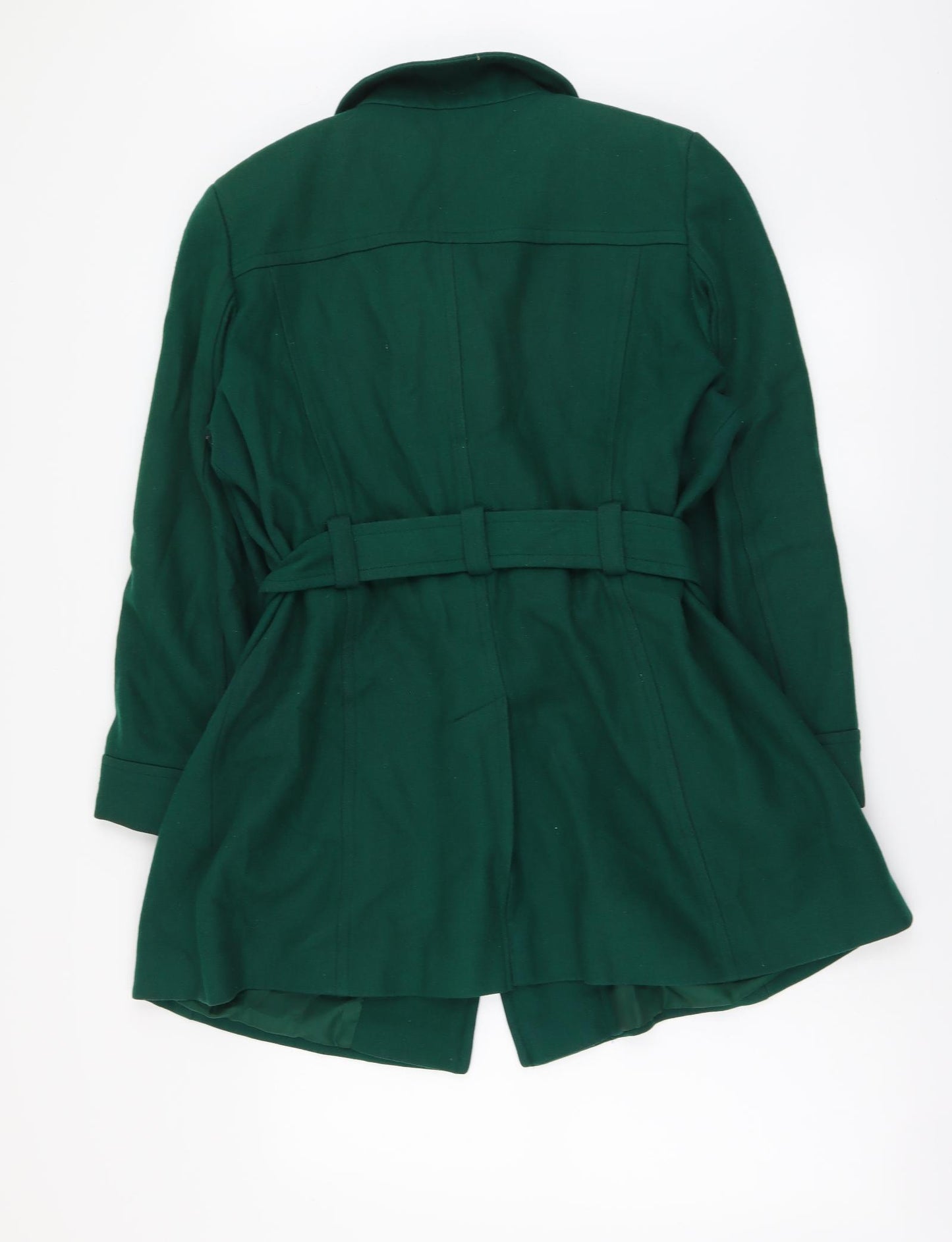 Dorothy Perkins Womens Green Pea Coat Coat Size 16 Button