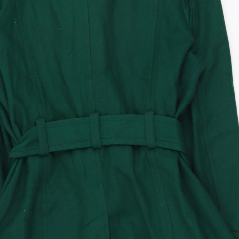 Dorothy Perkins Womens Green Pea Coat Coat Size 16 Button