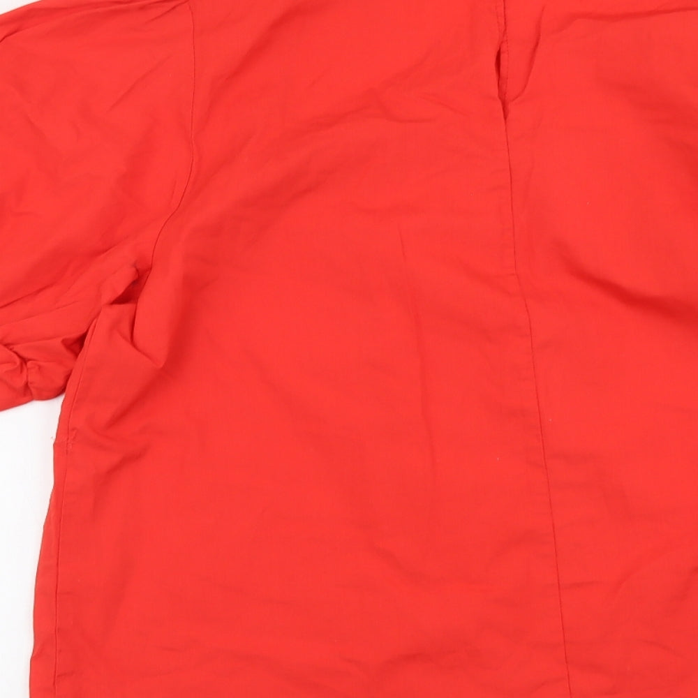 George Womens Red Cotton Basic Blouse Size 20 Round Neck