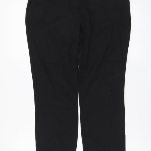 Dorothy Perkins Womens Black Cotton Trousers Size 8 L25 in Regular Button