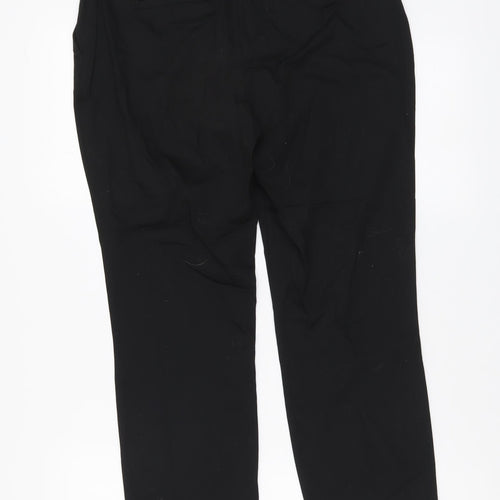 Dorothy Perkins Womens Black Cotton Trousers Size 8 L25 in Regular Button