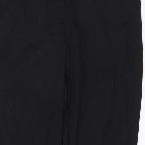 Dorothy Perkins Womens Black Cotton Trousers Size 8 L25 in Regular Button