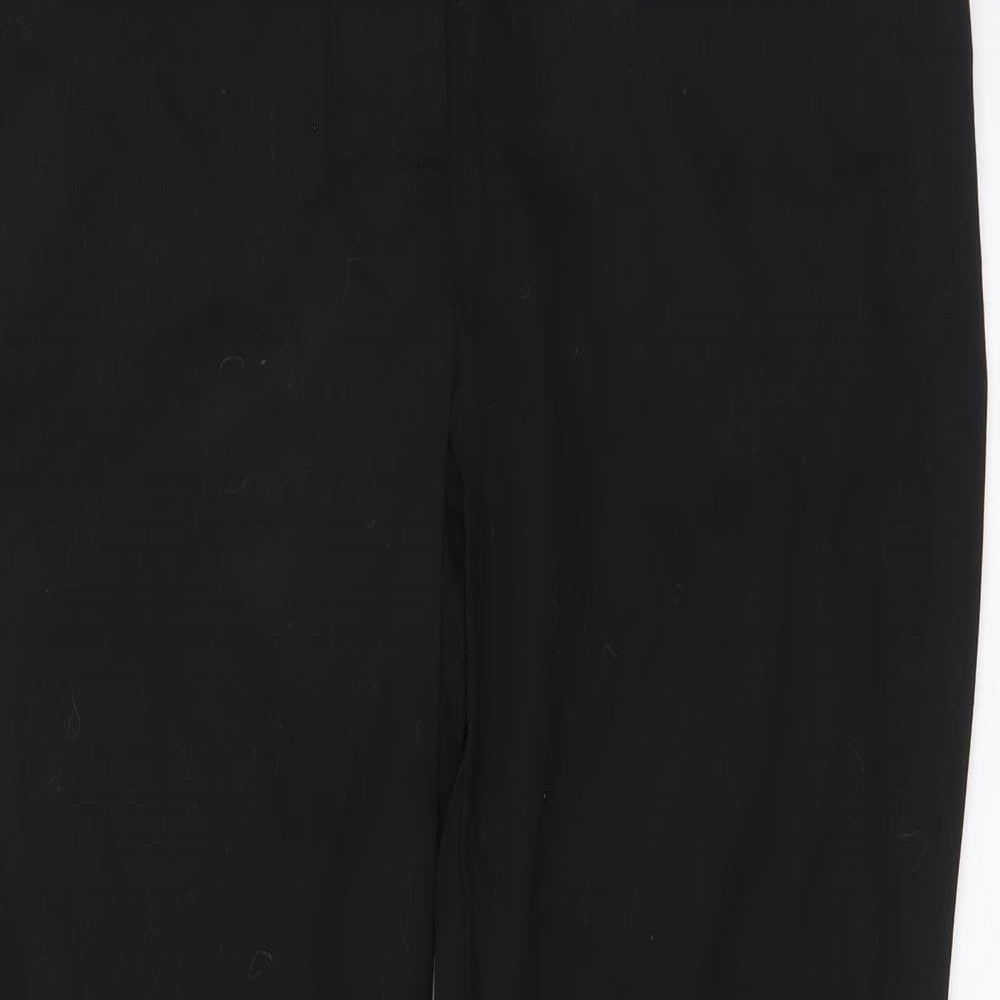 Dorothy Perkins Womens Black Cotton Trousers Size 8 L25 in Regular Button