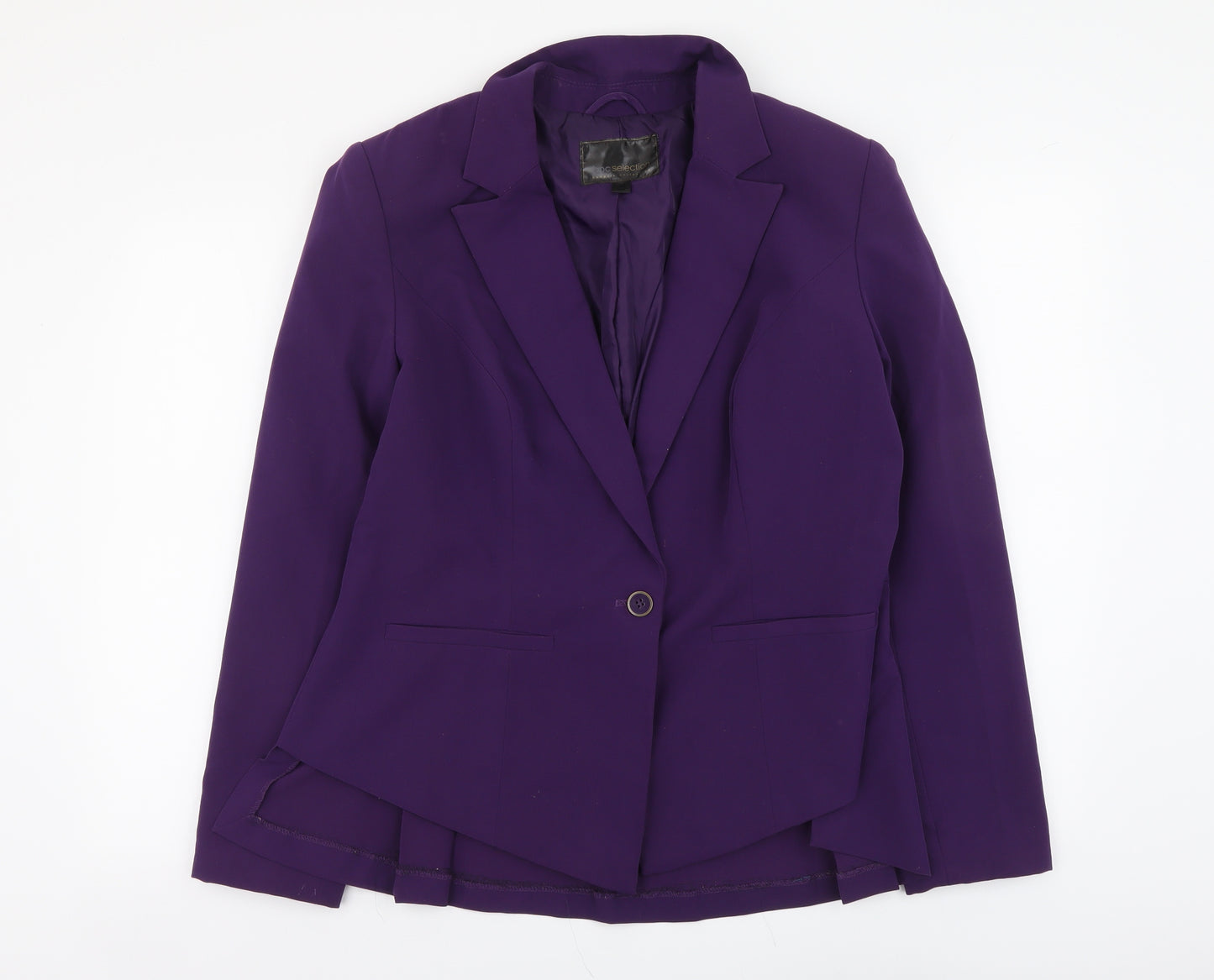 BPC Selection Womens Purple Polyester Jacket Suit Jacket Size XL