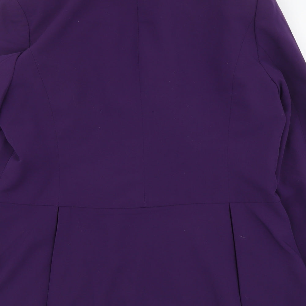 BPC Selection Womens Purple Polyester Jacket Suit Jacket Size XL