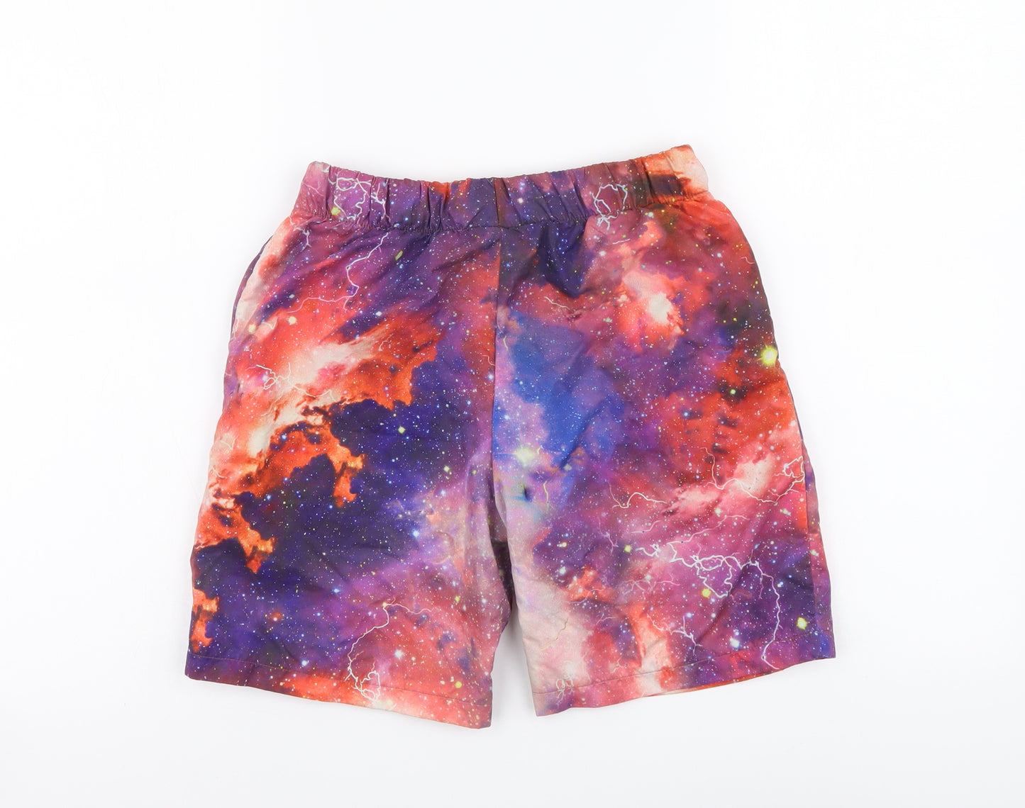 Hype Boys Multicoloured Geometric Polyester Cargo Shorts Size 11-12 Years Regular Drawstring - Swimming shorts