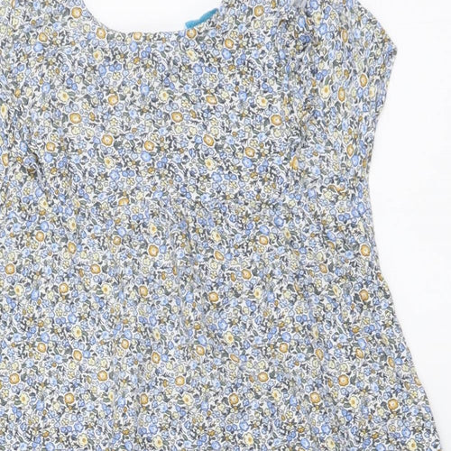 Primark Girls Multicoloured Floral Viscose A-Line Size 7-8 Years Round Neck Pullover