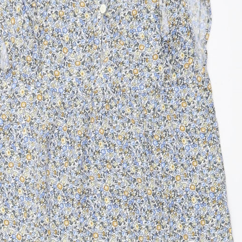 Primark Girls Multicoloured Floral Viscose A-Line Size 7-8 Years Round Neck Pullover