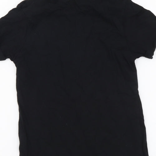 YD Girls Black Cotton Basic T-Shirt Size 9-10 Years Round Neck Pullover - Perfume Bottle