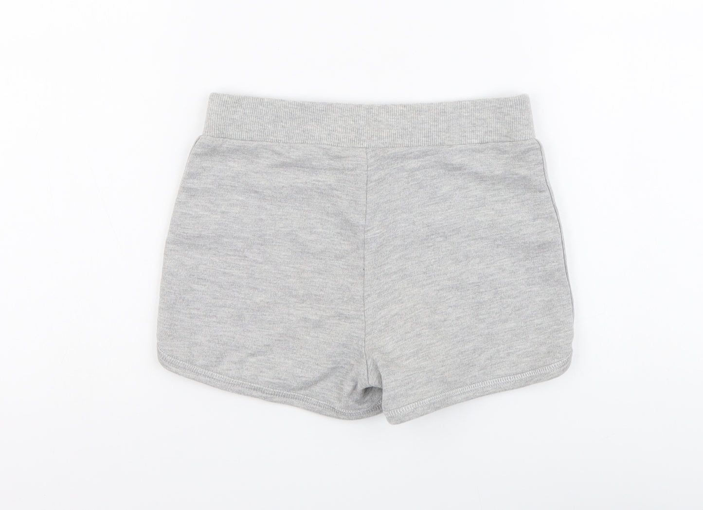 George Girls Grey Polyester Sweat Shorts Size 8-9 Years Regular Drawstring - Heart