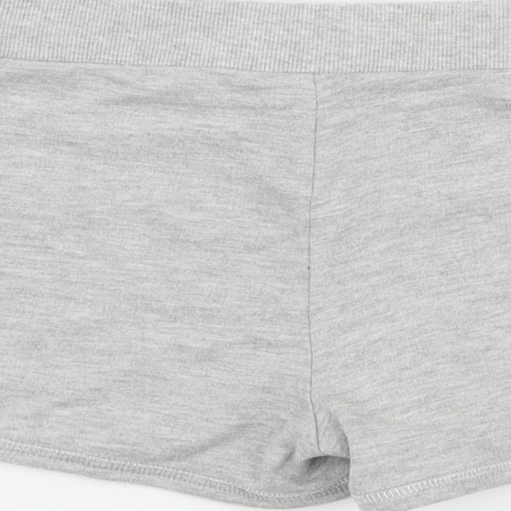 George Girls Grey Polyester Sweat Shorts Size 8-9 Years Regular Drawstring - Heart