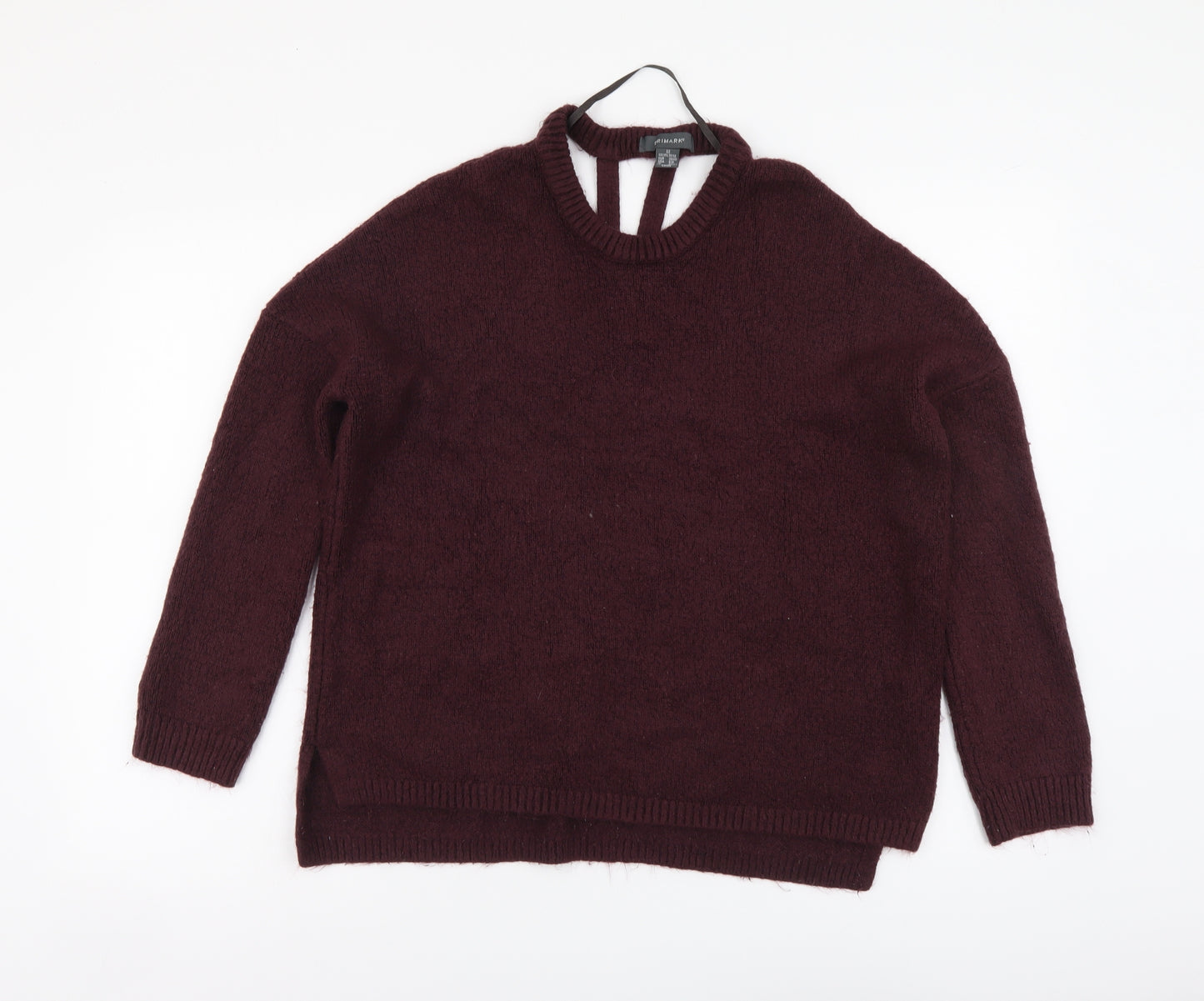 Primark Womens Purple Round Neck Acrylic Pullover Jumper Size M