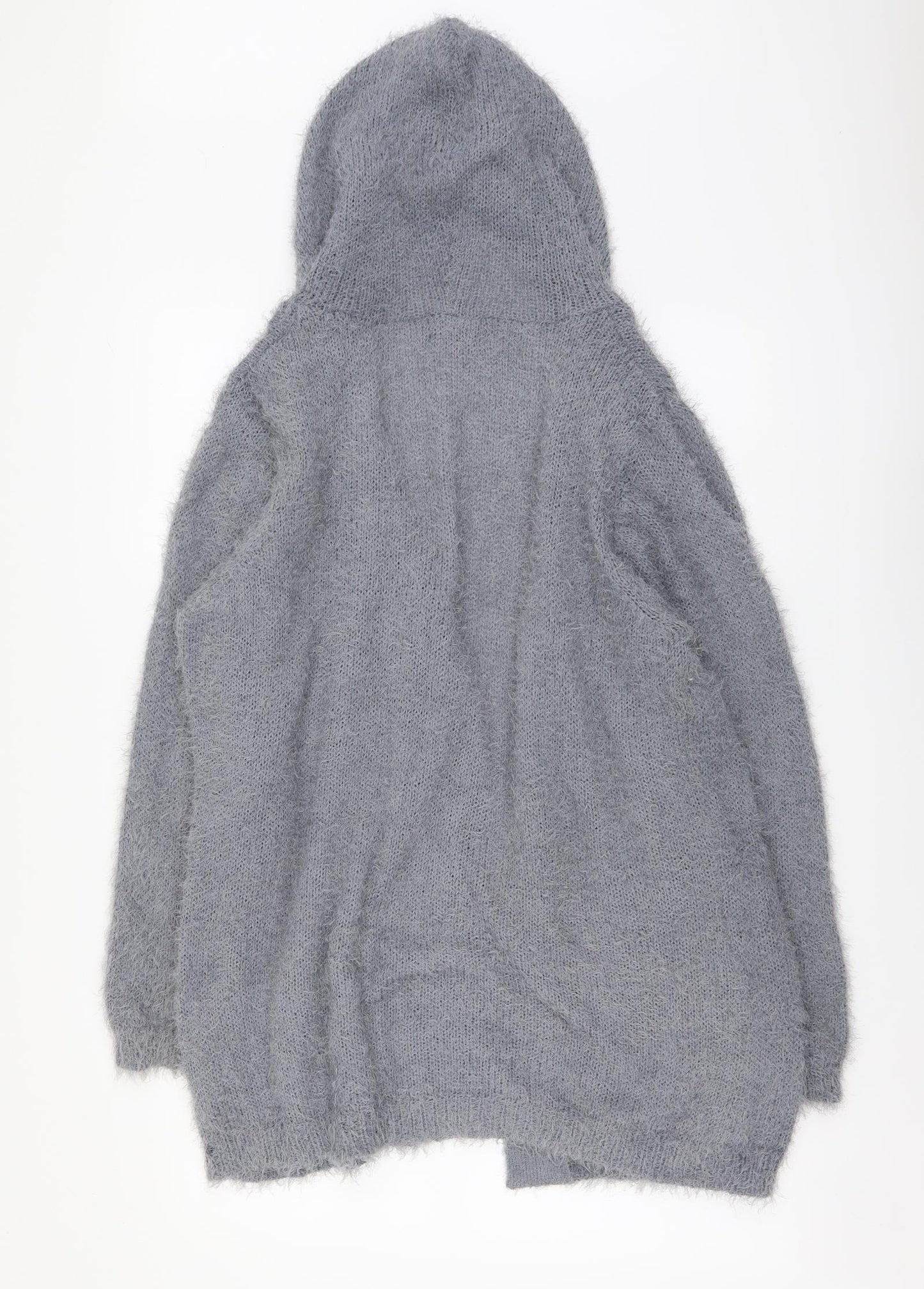 Studio Womens Grey V-Neck Polyester Cardigan Jumper Size 16