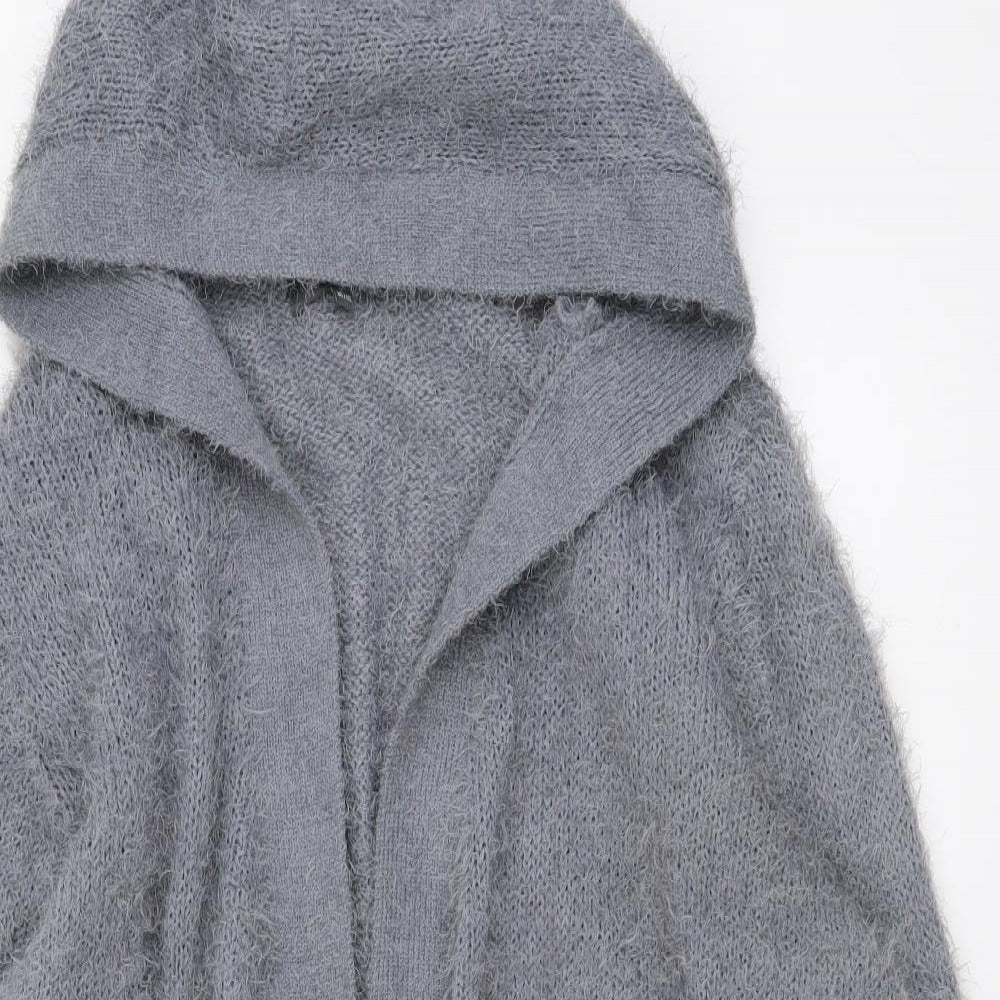 Studio Womens Grey V-Neck Polyester Cardigan Jumper Size 16