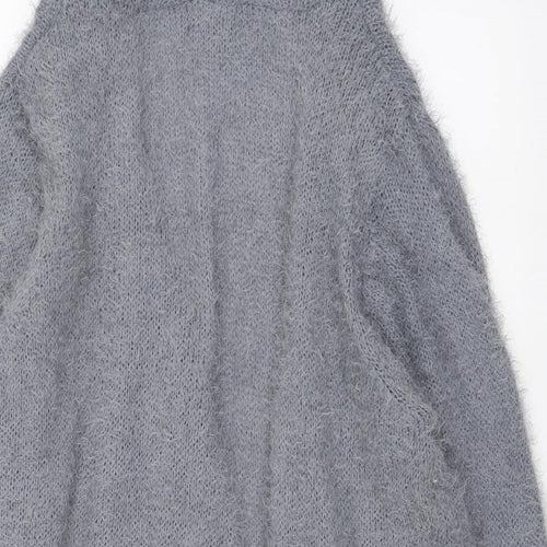 Studio Womens Grey V-Neck Polyester Cardigan Jumper Size 16