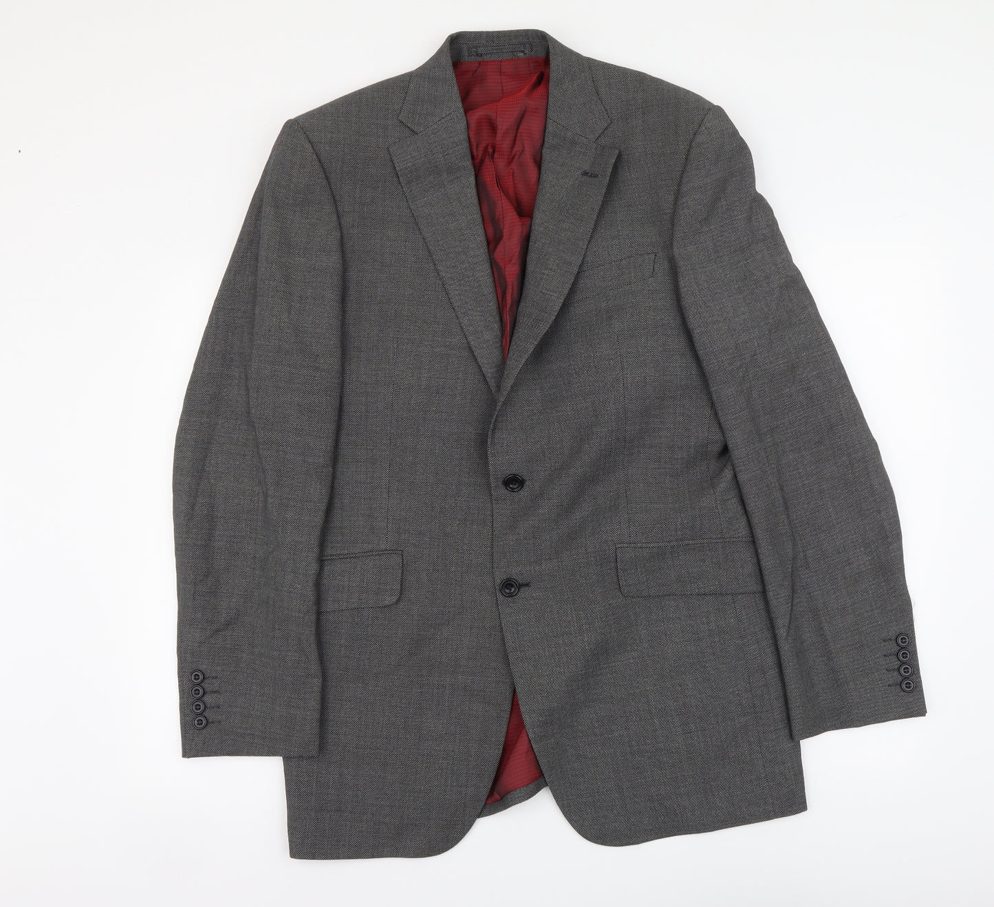 Marks and Spencer Mens Grey Wool Jacket Suit Jacket Size L
